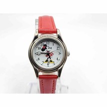Disney Minnie Mouse Watch Women New Battery Accutime Red Band 25mm - £15.87 GBP