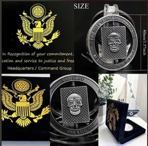 Sniper One Shot One Kill Skull Spinner Military Challenge Coin USA Army - £18.42 GBP