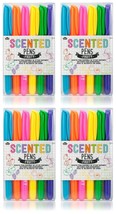 4 Pack NPW 6 Piece Multi Color Coloring Fruit Scented Felt Tip Marker Pe... - $9.99