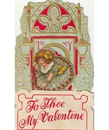 NEW Listing**To Thee, My Valentine Fold Down Vintage Card W/ Girl & Honeycomb - $15.00