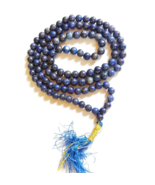 8 mm Rnd 108+1 Beads Original Lapis Lazuli Jaap Rosary, Japa Mala Energized - $48.99