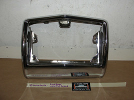 Oem 65 Cadillac Deville Front Bumper Chrome License Plate Surround Bezel - £73.97 GBP