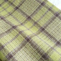 1.7 yds - Vintage Retro Style Wool Tweed Green Plaid fabric 54&quot; x 60&quot; - 14oz/yd - £23.60 GBP