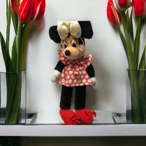 Vintage Minnie Mouse Plush Doll Stuffed Animal Classic Disney Applause W... - $14.80