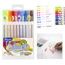 10 PC Scented Gel Pens Color Glitter Art Markers More Ink Kids Coloring ... - £16.56 GBP