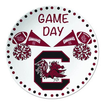 South Carolina Gamecocks Game Day Round Plate Ceramic White 10&quot; D - £21.38 GBP