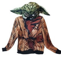 Star Wars Yoda Boy&#39;s Size S Zip Up Jacket with Hood Costume Polyester Fu... - £7.56 GBP