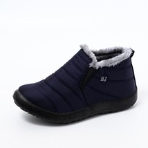 Snow Women Boots Punk Boots Ladies Slip On Platform Ladies Shoes Fur Waterproof  - £19.94 GBP