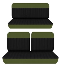 Front and Rear car seat covers fits 1953-57 Chevy 210 coupe  Hunter green-black - £111.49 GBP