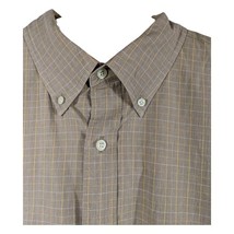 J CREW Brown Yellow Button Down Shirt Mens Size Large L (Flaw) - $15.84
