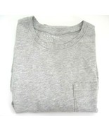 Five Four Mens T-Shirt Large Light Gray Chest Pocket 100% Cotton - £10.59 GBP