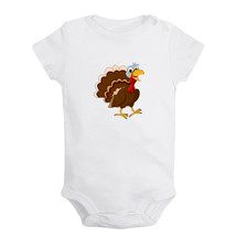 Animal Turkey Pattern Romper Baby Bodysuit Newborn Outfits Infant Kids Jumpsuits - £8.32 GBP