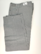 Hospitality Hotel Chef Pants Black White Checks 52-54-32 Snap Flat Front... - $7.68