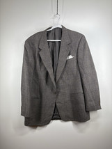 Ermenegildo Zegna Soft Wool Blend Tweed Black  White Sport Coat Blazer Sz 56 - $48.90