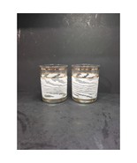 Culver Clear Frosted Zebra Glasses Set, 4.25&quot;, Double Old Fashioned Glas... - $32.58 CAD
