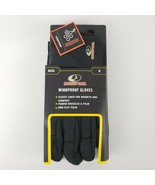 Mossy Oak WindProof Black Gloves Fleece Lined Padded Knuckles Non Slip P... - £10.18 GBP