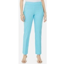 JM Collection Womens L Bright Aqua Blue Rivetted Hips Pants NWT BB26 - $24.49
