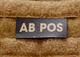 Ab Pos Blood Type Ir Patch Infrared Solas Us Army Navy Air Force Seal Usn Usaf - $6.35