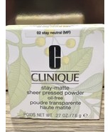 Clinique Stay-Matte Sheer Pressed Powder Oil Free-02 Stay Neutral Brand ... - £22.36 GBP