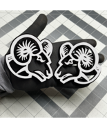 For Ram Emblem Badges Glossy White on Black New Custom Angry Aggressive - €34,22 EUR
