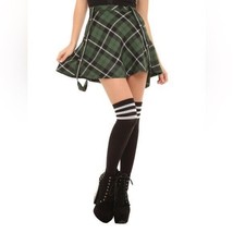 Tripp NYC Green Plaid Suspender Skirt Size Large - £29.63 GBP