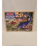Melissa &amp; Doug Dinosaur Wooden Jigsaw Puzzle 24 Pcs Ages 3+ - $18.80