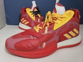 Adidas Men ZoneBoost Red Team ATL Atlanta Hawks Basketball Sneakers Shoes 11.5 - £36.31 GBP