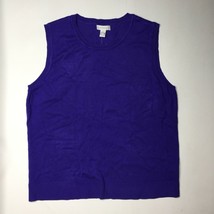 Macy&#39;s Charter Club Women&#39;s Purple Tank Top Sweater Large - £23.44 GBP