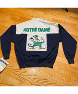 Vintage Norte Dame Warmup Jacket Shirt College Concepts NCAA Size Large - $55.39 CAD