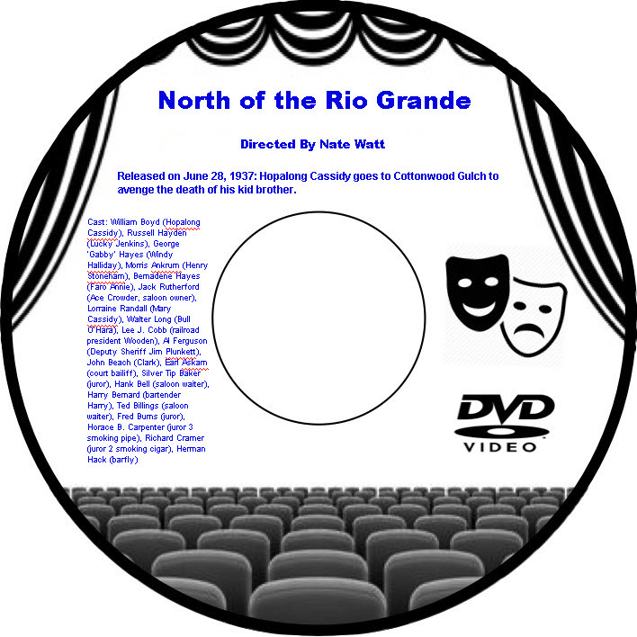 North of the Rio Grande 1937 DVD Film Western William Boyd Russell Hayden George