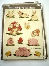 Vintage Meyercord Decals Bunnies, Birds, Pigs, Mice Decorative Transfers - $14.99