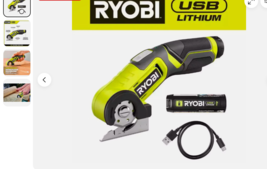 RYOBI Power Cutter Kit USB Lithium Compact Cushioned Grip Keyed Blade Ch... - €56,45 EUR