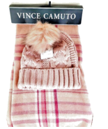 Vince Camuto Blush Knitted Hat Pom Pom and Scarf NWT - $26.72