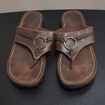 Vintage Lower East Side Brown Chunky Platform Sandals Womens Sz 9 - $32.90