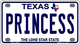Princess Texas Novelty Mini Metal License Plate Tag - £11.70 GBP