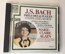 J.S. Bach: Preludes and Fugues by Marie-Claire Alain (CD, 1986, Erato) - £12.71 GBP