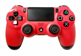 OEM Sony PS4 DualShock 4 RED &amp; BLACK Wireless Controller CUH-ZCT1U magma - £54.45 GBP