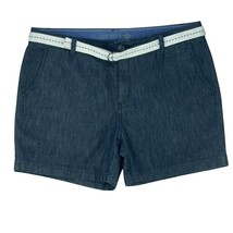 DOCKERS Shorts Blue Belted Denim Shorts Women&#39;s Size 16 - $13.49