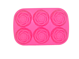 Rose Flower SILICONE BAKING MOLD PAN Cake Mousse Soap Chocolate (hall AB) - $2.85