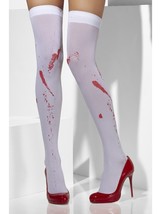 Blood Stain Print Thigh High Stockings Bloody Killer Clown Slasher Lizzie Borden - £6.23 GBP