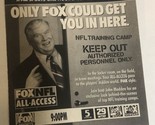 Fox NFL All Access Vintage Tv Guide Print Ad John Madden Tpa25 - £4.63 GBP