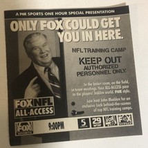 Fox NFL All Access Vintage Tv Guide Print Ad John Madden Tpa25 - £4.63 GBP