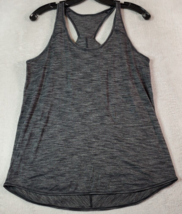 Lululemon Tank Top Womens Size 10 Gray Knit Sleeveless Round Neck Crossb... - $19.85