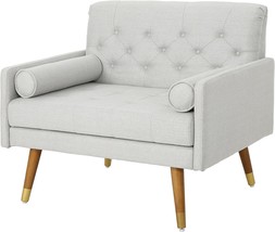 Christopher Knight Home Nour Fabric Mid-Century Modern Club Chair,, Natural - £236.50 GBP