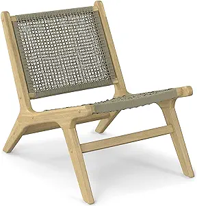 Kendie 23 Inch Wide Contemporary Outdoor Indoor Lounge Chair In Natural ... - $333.99