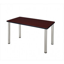 Regency 42 X 24 In. Kee Training Table - Mahogany &amp; Chrome Post Legs - $208.99