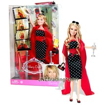 Year 2006 Barbie Red Carpet Glam HILARY DUFF K2896 in Black Dress with Red Scarf - $54.99
