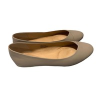 Pure Jill Womens Size 10 M Tan Beige Flat Shoes Slip On Leather Ballet - £23.26 GBP