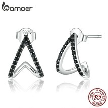 E geometry stud earrings for women 925 sterling silver ear pins jewelry 2020 new design thumb200