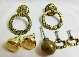 Mixed Lot Ornate Drawer Handles Cabinet Dresser Pulls Hardware Odds &amp; Ends - £10.46 GBP